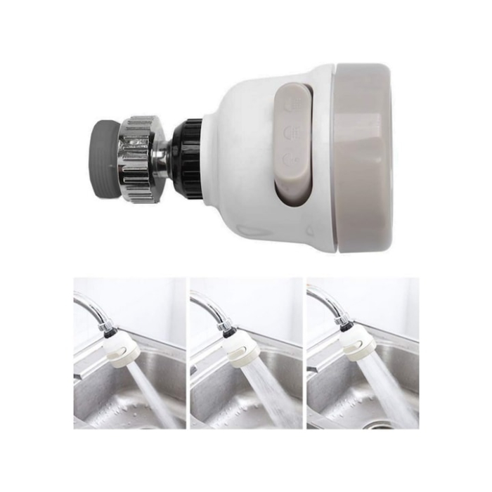 Aerator Robinet de Bucatarie Perlator 3 in 1 VarioShop®, Instalare Usoara, 3 Moduri de Pulverizare, Filet Universal, 24 mm, Crem [8]