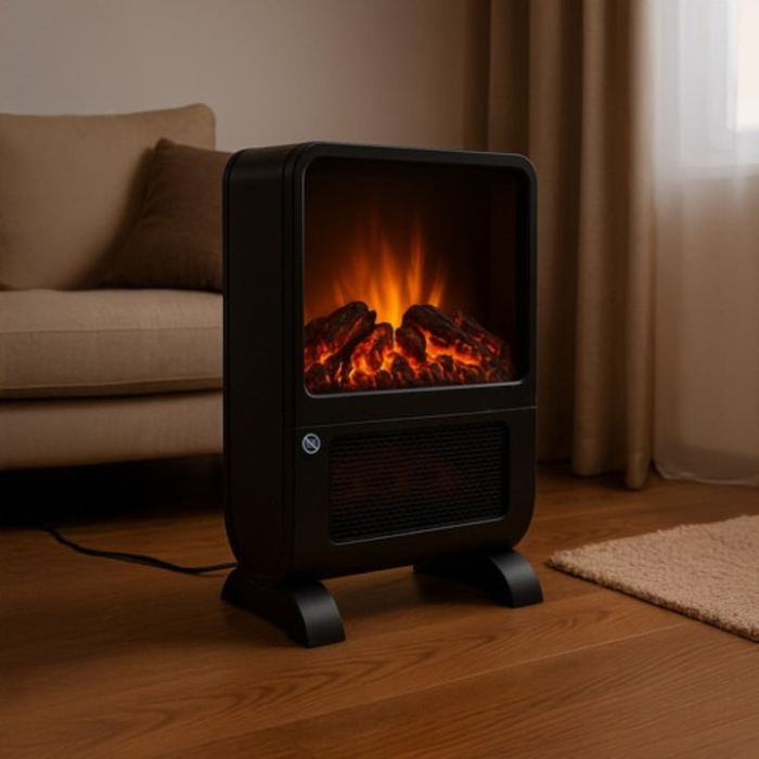 Aeroterma electrica cu efect de semineu 3D VarioShop®, 2000W, flacara realista, incalzire rapida, telecomanda, timer 1–8h, protectie la supraincalzire [7]