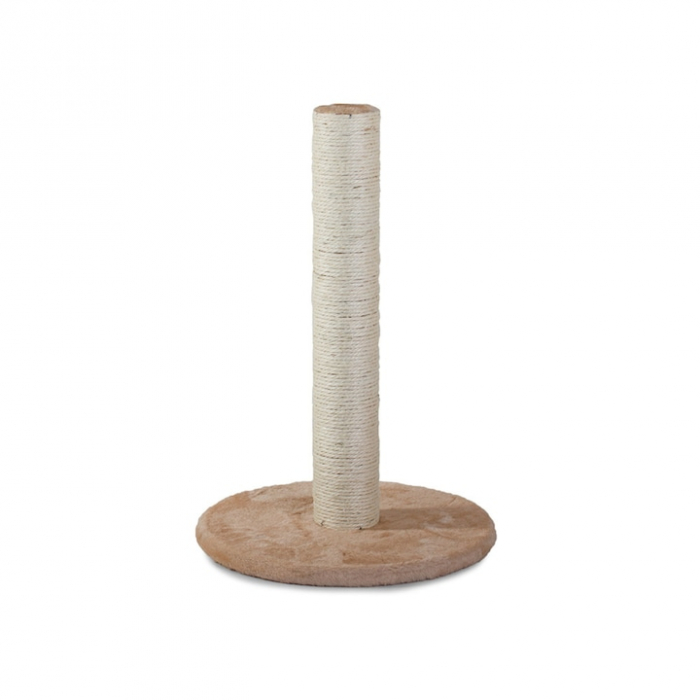 Ansamblu de joaca si zgariat pentru pisici VarioShop®, minge din plus, baza moale, constructie stabila, design compact, 43 x 30 cm, Bej [6]