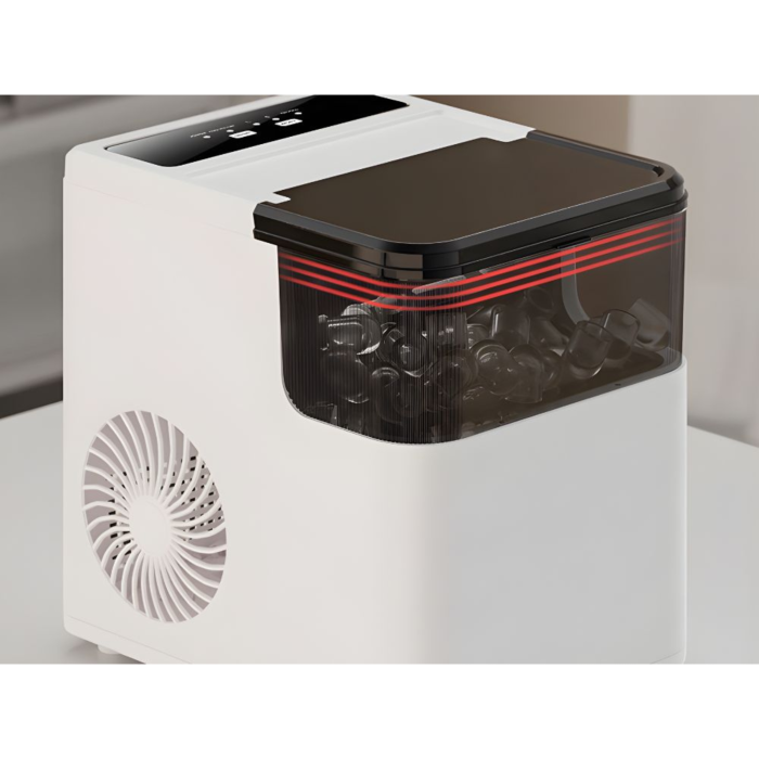 Aparat cuburi gheata VarioShop®, pentru casa si birou, rezervor 1.6L, 2 dimensiuni cuburi, 165W, indicator LED, preparare 6-12 min, 29.5 x 28.5 cm, alb [9]