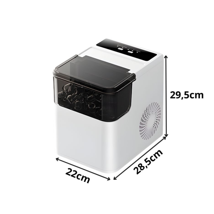 Aparat cuburi gheata VarioShop®, pentru casa si birou, rezervor 1.6L, 2 dimensiuni cuburi, 165W, indicator LED, preparare 6-12 min, 29.5 x 28.5 cm, alb [2]