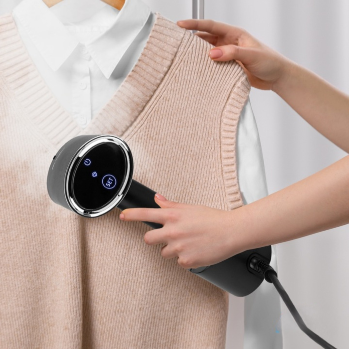 Aparat de calcat cu abur 2500W, 3 trepte abur, debit abur pana la 25 g/min, calcare uscata si cu abur, rezervor detasabil 300 ml, ecran tactil, oprire automata, talpa teflon, negru [3]