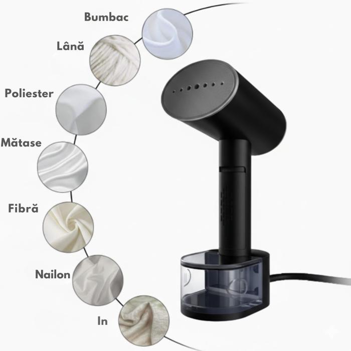 Aparat de calcat cu abur 2500W, 3 trepte abur, debit abur pana la 25 g/min, calcare uscata si cu abur, rezervor detasabil 300 ml, ecran tactil, oprire automata, talpa teflon, negru [4]