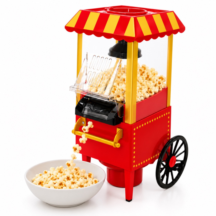 Aparat de facut popcorn VarioShop®, 1200W, preparare rapida fara ulei, pentru floricele crocante, cu aer cald, cupa dozatoare inclusa, 38 x 14,5 x 20 cm [7]
