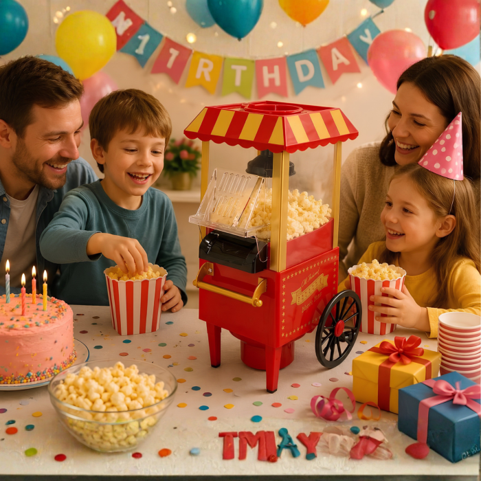 Aparat de facut popcorn VarioShop®, 1200W, preparare rapida fara ulei, pentru floricele crocante, cu aer cald, cupa dozatoare inclusa, 38 x 14,5 x 20 cm [5]