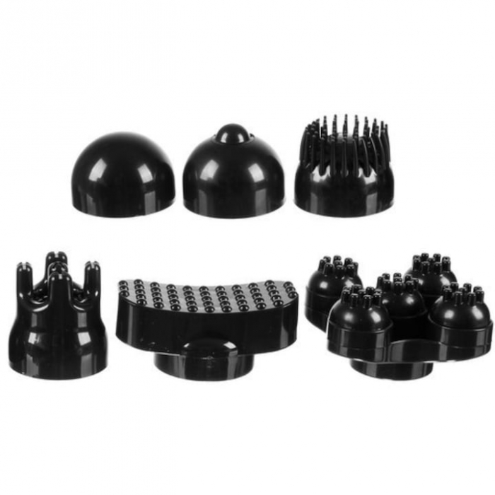 Aparat de masaj 9 in 1 VarioShop®, fara fir, pentru tonifiere, dureri musculare, relaxare, 6 capuri de masaj, 10 nivele de intensitate, 12 programe de masaj, portabil, 42 x 8 x 10 cm, Negru [8]