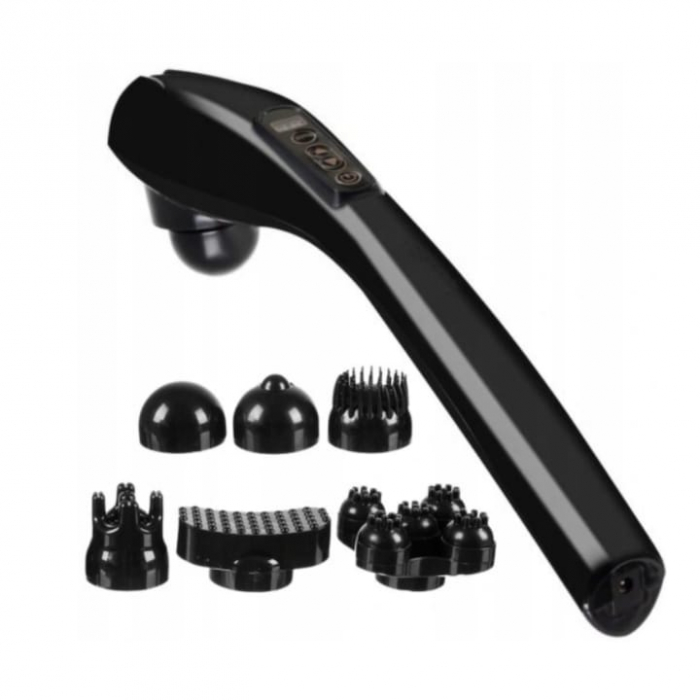 Aparat de masaj 9 in 1 VarioShop®, fara fir, pentru tonifiere, dureri musculare, relaxare, 6 capuri de masaj, 10 nivele de intensitate, 12 programe de masaj, portabil, 42 x 8 x 10 cm, Negru [1]