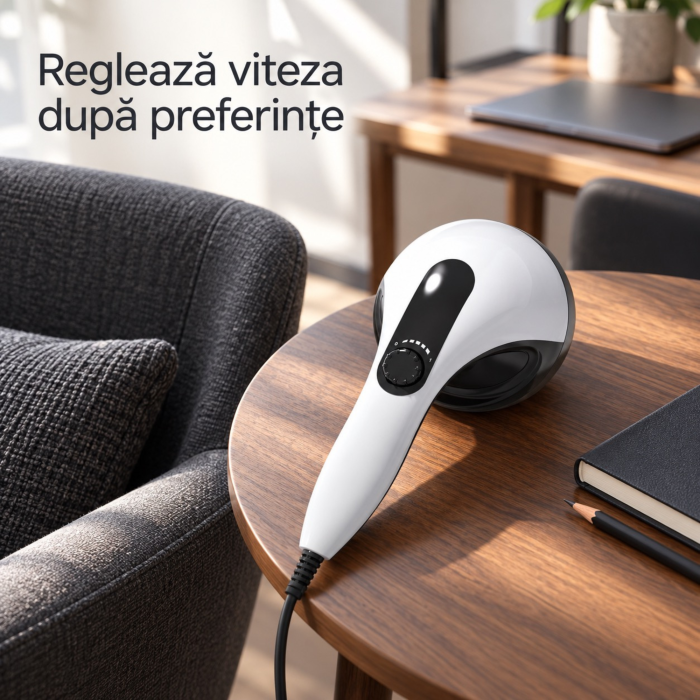 Aparat de masaj anticelulitic pentru corp VarioShop®, 4 capete interschimbabile pentru relaxare si exfoliere, vibratii reglabile, incalzire cu infrarosu, 23,6 x 14,9 x 11 cm, alb [8]
