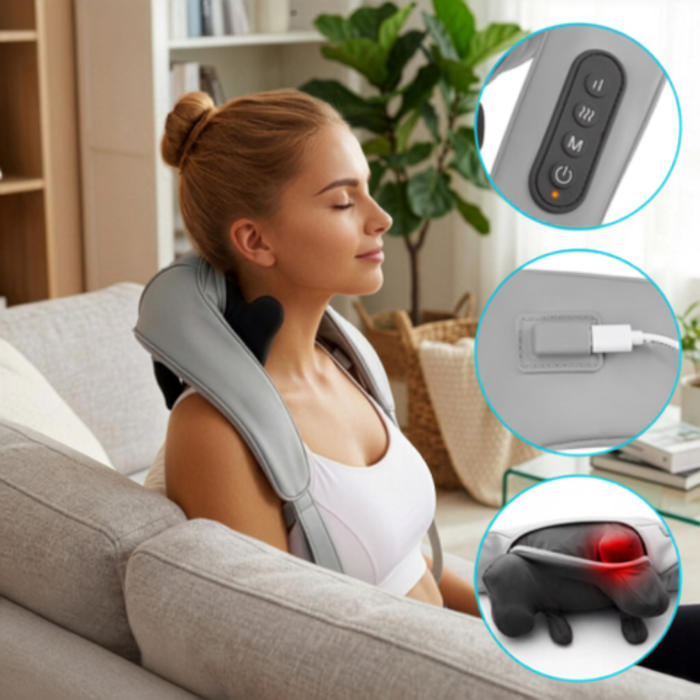 Aparat de masaj cervical VarioShop®, cu 3 moduri de masaj, 2 moduri incalzire si USB-C [9]