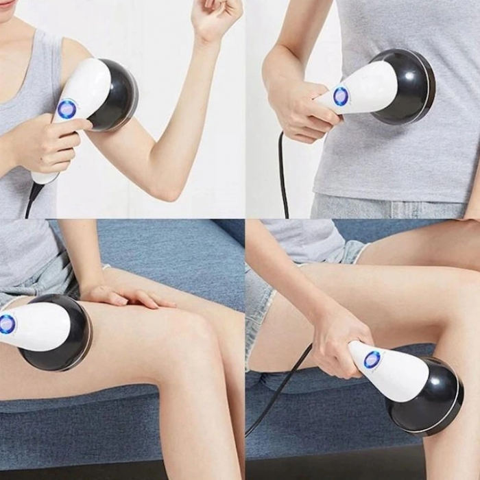 Aparat de masaj profesional anticelulitic VarioShop®, Cu 9 Capete de Masaj, pentru Tonifiere, Relaxare si Slabit, Incalzire cu Infrarosu, Putere 28W, Alb/Negru [7]