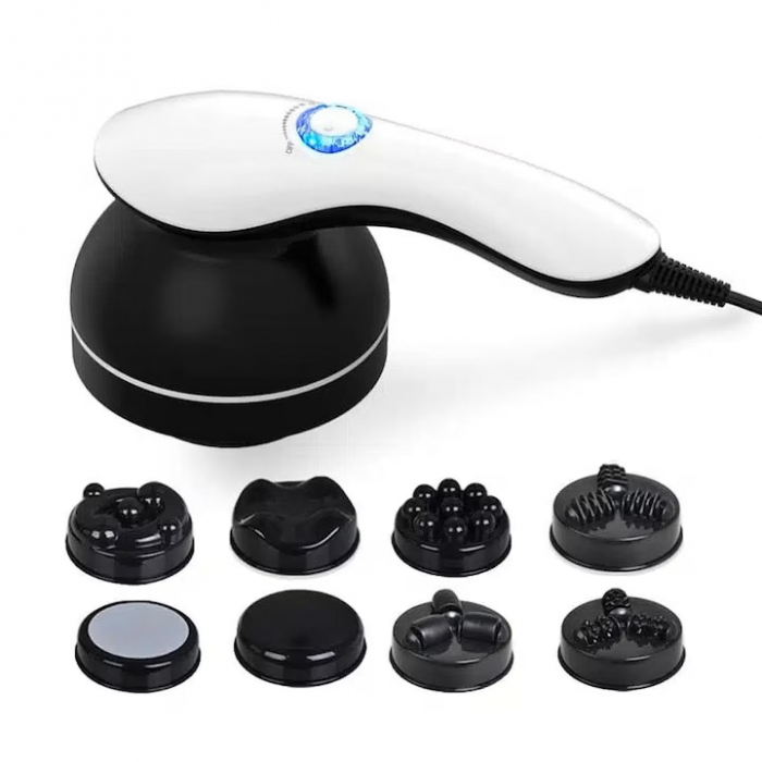 Aparat de masaj profesional anticelulitic VarioShop®, Cu 9 Capete de Masaj, pentru Tonifiere, Relaxare si Slabit, Incalzire cu Infrarosu, Putere 28W, Alb/Negru [10]
