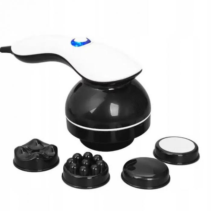Aparat de masaj profesional anticelulitic VarioShop®, Cu 9 Capete de Masaj, pentru Tonifiere, Relaxare si Slabit, Incalzire cu Infrarosu, Putere 28W, Alb/Negru [14]