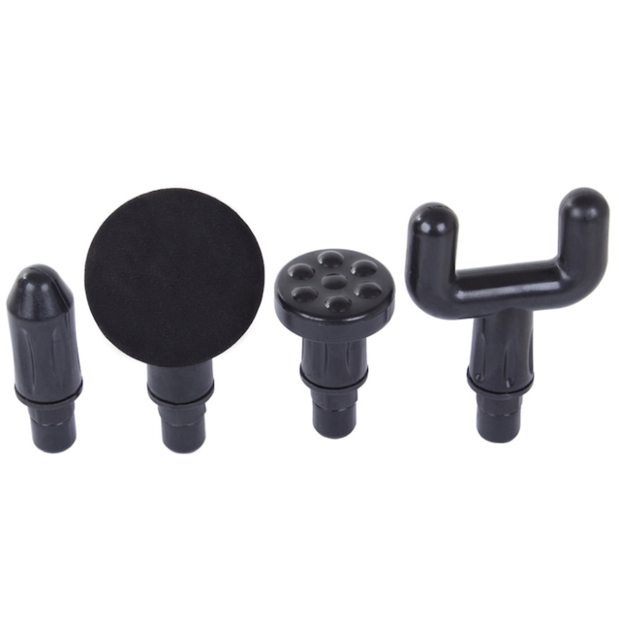 Aparat de masaj tip pistol VarioShop®, 4 capete, 6 viteze, baterie 1800 mAh, pentru relaxare musculară, gri [11]