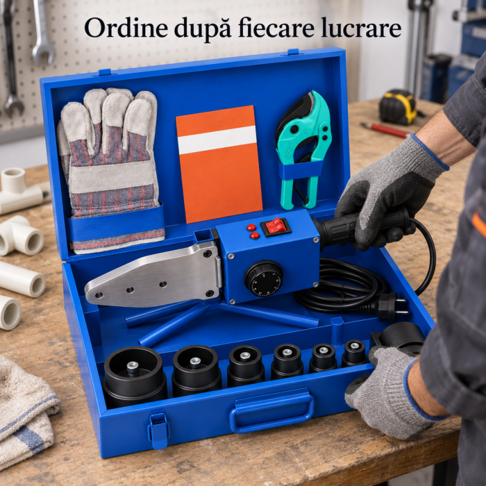 Aparat de sudura tevi VarioShop®, prin polifuziune, putere maxima 2720W, 7 matrite 16-63 mm, termostat 0-300°C, incalzire dubla independenta, accesorii si cutie metalica [7]