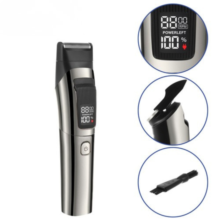 Aparat de tuns 8 in 1 VarioShop®, pentru par, barba si corp, IPX6, acumulator 600 mAh, autonomie 90 minute, incarcare USB-C, display digital, negru [9]