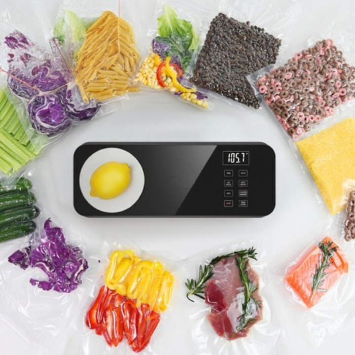 Aparat de vidat alimente VarioShop® 2 in 1 cu cantar, 120W, pompa dubla 80kPa, 6 moduri, cutter incorporat, sigilare pungi 30cm, vacuum sealer alimente uscate si umede [4]