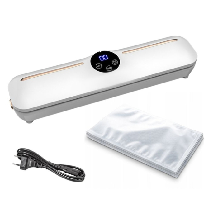 Aparat de vidat si sigilat VarioShop®, 120W, 220V, include 10 pungi, pastreaza alimentele proaspete, blocheaza mirosurile, ideal pentru carne, legume si fructe, 33x8x5 cm [7]