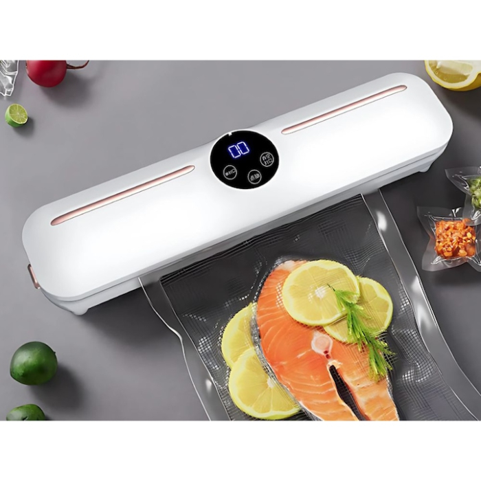 Aparat de vidat si sigilat VarioShop®, 120W, 220V, include 10 pungi, pastreaza alimentele proaspete, blocheaza mirosurile, ideal pentru carne, legume si fructe, 33x8x5 cm [9]