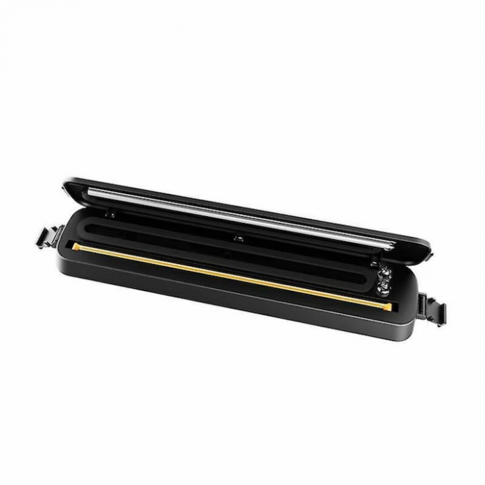Aparat de vidat si sigilat VarioShop®, usor de utilizat, potrivit pentru carne, legume, fructe, 10 pungi pentru vidat si sigilat, 220V, 90W, Negru [17]