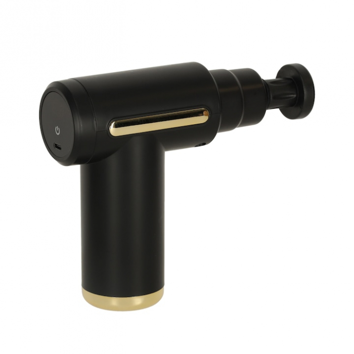 Aparat Pentru Masaj Profesional VarioShop, tip pistol, cu 4 capete interschimbabile, 6 trepte de viteza, ideal pentru gat, spate, brate, picioare, anti-celulita, relaxare si tonifiere musculara, bater [15]