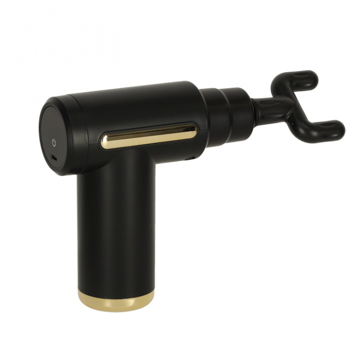 Aparat Pentru Masaj Profesional VarioShop, tip pistol, cu 4 capete interschimbabile, 6 trepte de viteza, ideal pentru gat, spate, brate, picioare, anti-celulita, relaxare si tonifiere musculara, bater [14]