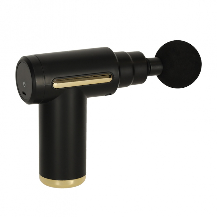 Aparat Pentru Masaj Profesional VarioShop, tip pistol, cu 4 capete interschimbabile, 6 trepte de viteza, ideal pentru gat, spate, brate, picioare, anti-celulita, relaxare si tonifiere musculara, bater [16]