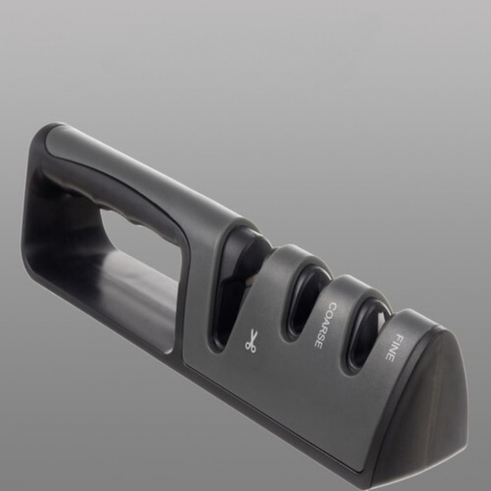 Aparat profesional manual pentru ascutit cutite si foarfece 3 in 1 VarioShop®, suprafata anti alunecare, simplu si rapid, negru [8]