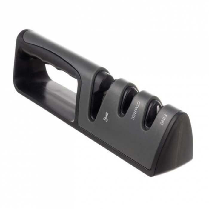 Aparat profesional manual pentru ascutit cutite si foarfece 3 in 1 VarioShop®, suprafata anti alunecare, simplu si rapid, negru [11]