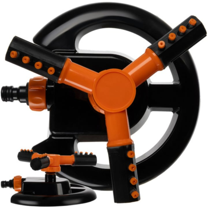 Aspersor automat 360 VarioShop, 3 brate reglabile, udare uniforma, rază 10m, Negru, 20,5x9,5cm [6]