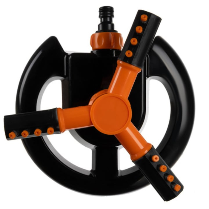 Aspersor automat 360 VarioShop, 3 brate reglabile, udare uniforma, rază 10m, Negru, 20,5x9,5cm [4]