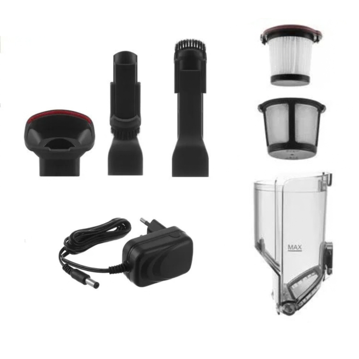Aspirator auto 3 in 1 portabil VarioShop®, pentru masina si casa, motor BLDC, 100 W, 16.000 Pa, filtru HEPA, statie de incarcare, negru/gri [9]