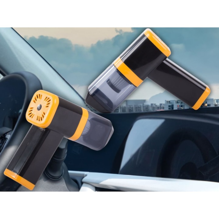 Aspirator auto fara fir VarioShop®, putere mare de aspirare 120W, baterie reincarcabila, portabil, ideal pentru masina si acasa, 15 x 16 x 4 cm, Negru [6]