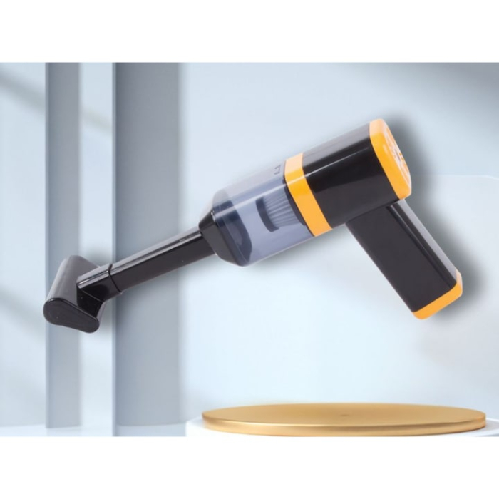 Aspirator auto fara fir VarioShop®, putere mare de aspirare 120W, baterie reincarcabila, portabil, ideal pentru masina si acasa, 15 x 16 x 4 cm, Negru [2]