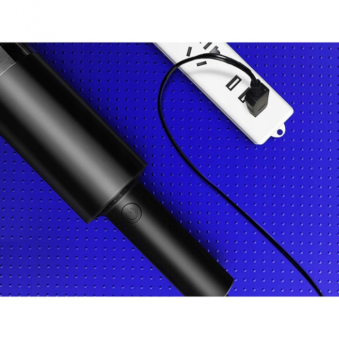 Aspirator auto multifunctional VarioShop®, pentru casa si masina, 3 accesorii incluse: duza ingusta si medie, duza tip perie, Portabil, compact, 120w, filtru HEPA, Negru [15]
