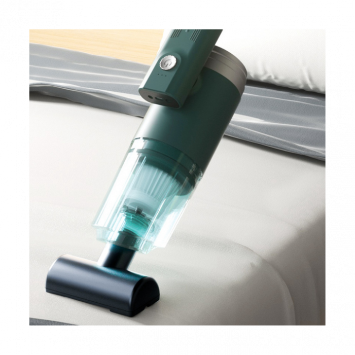 Aspirator Auto Portabil cu 5 accesorii+husa VarioShop®, Pentru uz caznic sau auto, Functie de aspirare, suflanta si vaccum, 2 viteze, 2 filtre hepa, 14000Pa, Putere 120W, Acumulator 2800 mAh, Incarcar [15]