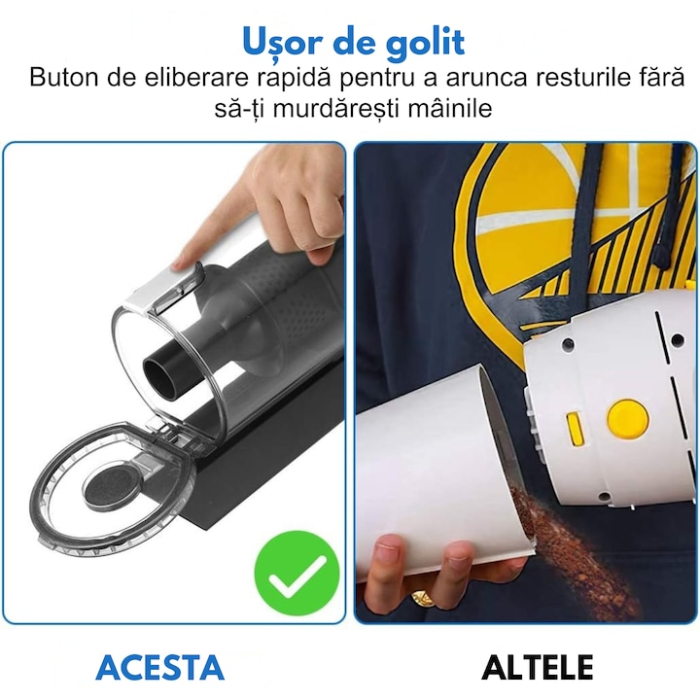 Aspirator auto portabil VarioShop®, 12V, 100W, 5.5 kPa, tehnologie ciclonica, filtru HEPA, perie TURBO cu LED, set complet de accesorii [2]