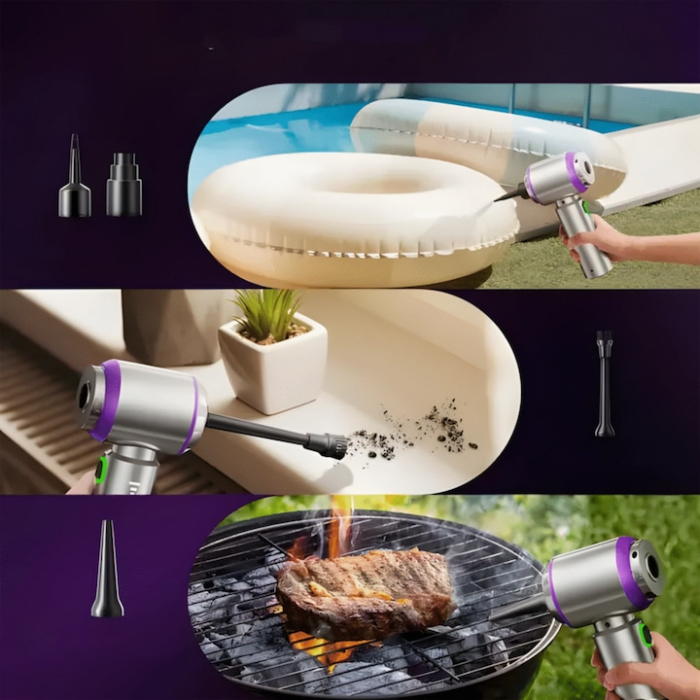 Aspirator auto wireless 9 in 1 VarioShop®, 100W, 3 trepte de viteza, putere 16.000 Pa, filtru HEPA reutilizabil, functii aspirare si suflare, baterie litiu USB-C, accesorii multiple [6]