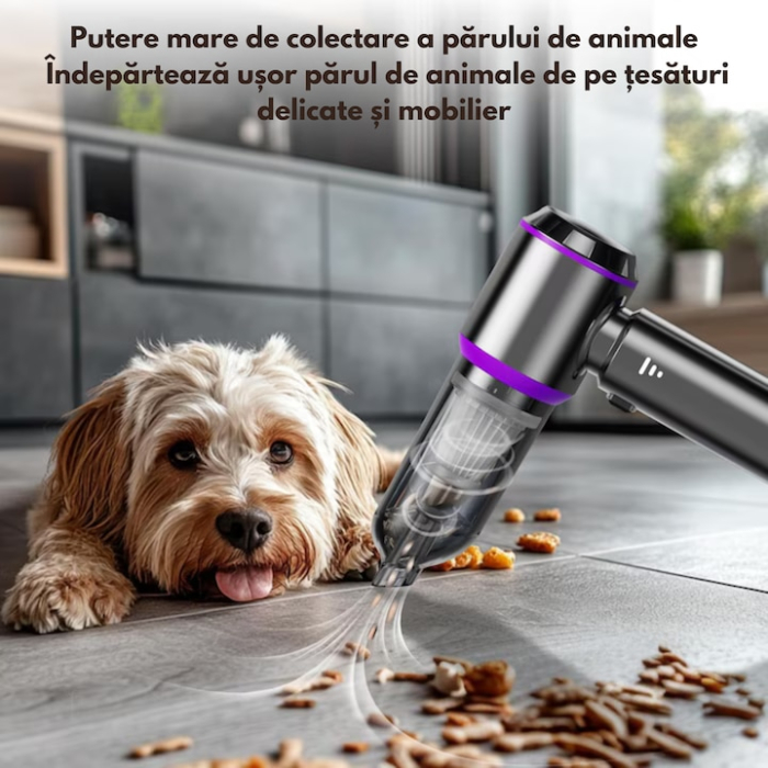 Aspirator auto wireless 9 in 1 VarioShop®, 100W, 3 trepte de viteza, putere 16.000 Pa, filtru HEPA reutilizabil, functii aspirare si suflare, baterie litiu USB-C, accesorii multiple [5]