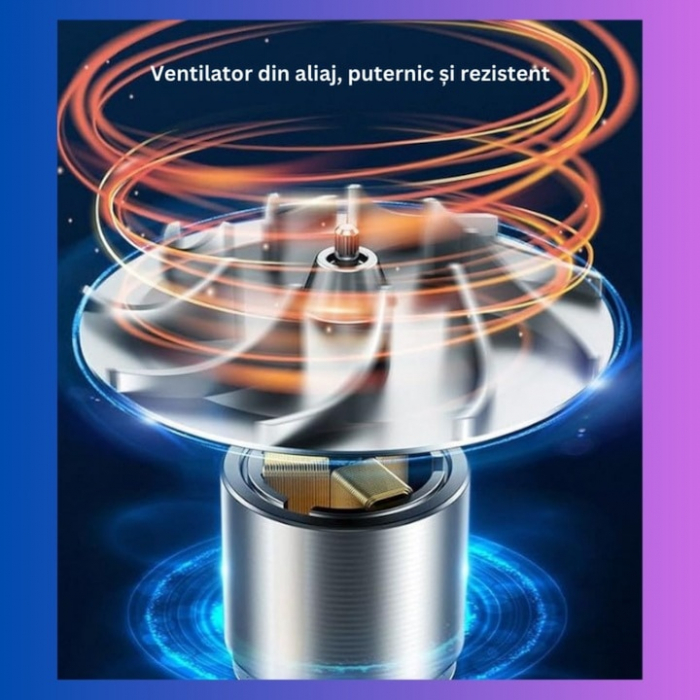 Aspirator auto wireless VarioShop®, pentru masina si casa, compact, portabil, usor de folosit, sistem de filtrare dublu, filtru HEPA, 120 W, 12 V, Negru [11]