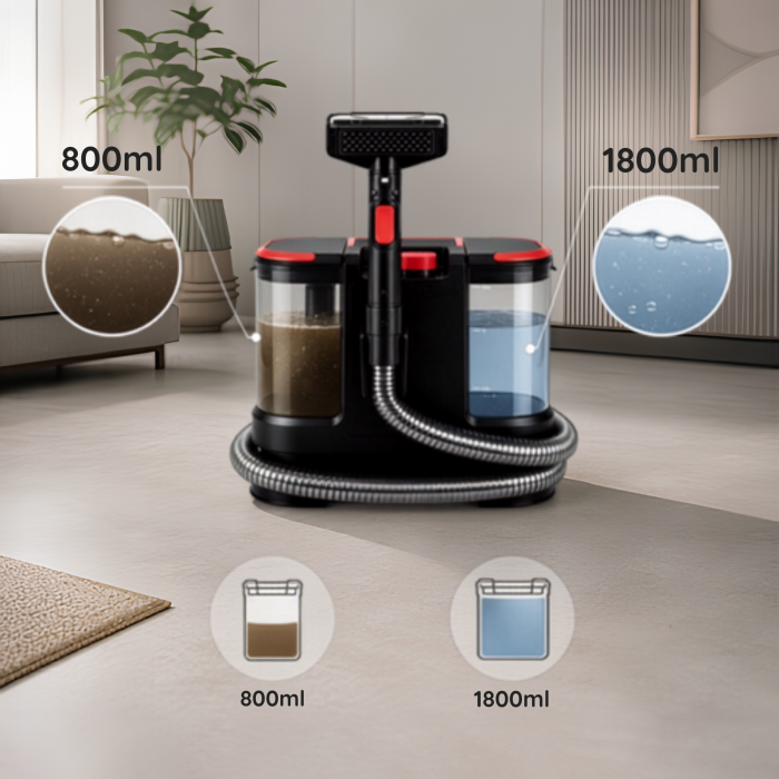 Aspirator cu spalare pentru casa si masina VarioShop®, pentru covoare, canapele si tapiterie, 800W, 17000 Pa, 2 rezervoare, furtun 1.5 m, duze incluse [2]
