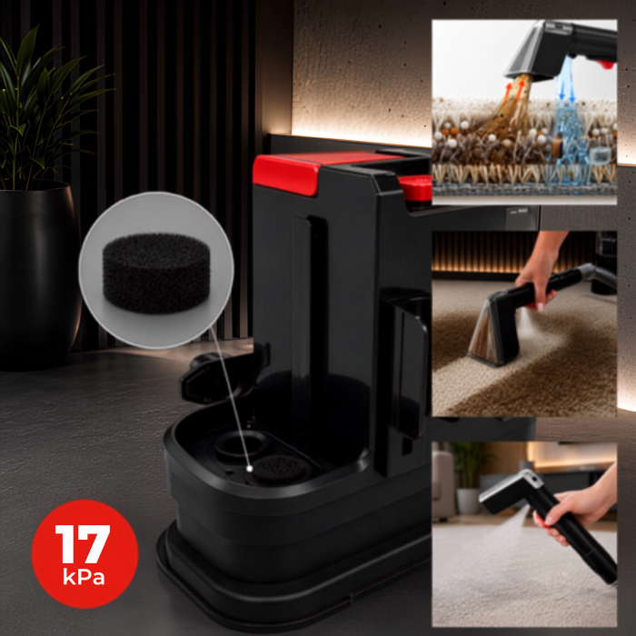 Aspirator cu spalare pentru casa si masina VarioShop®, pentru covoare, canapele si tapiterie, 800W, 17000 Pa, 2 rezervoare, furtun 1.5 m, duze incluse [3]