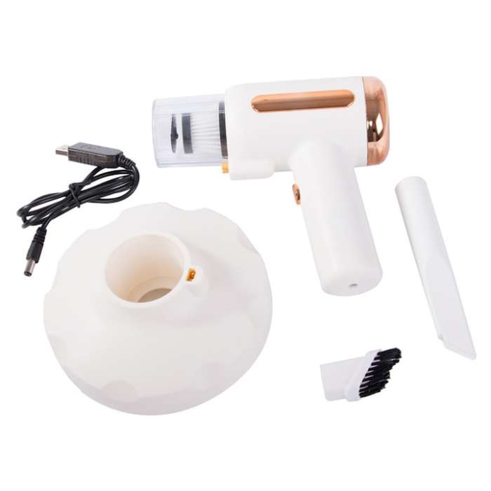 Aspirator manual antiacarieni VarioShop®, cu lumina UV si filtru HEPA, fara sac, reincarcabil, portabil, 120W, Alb [2]