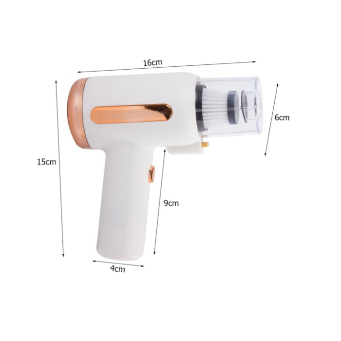 Aspirator manual antiacarieni VarioShop®, cu lumina UV si filtru HEPA, fara sac, reincarcabil, portabil, 120W, Alb [4]