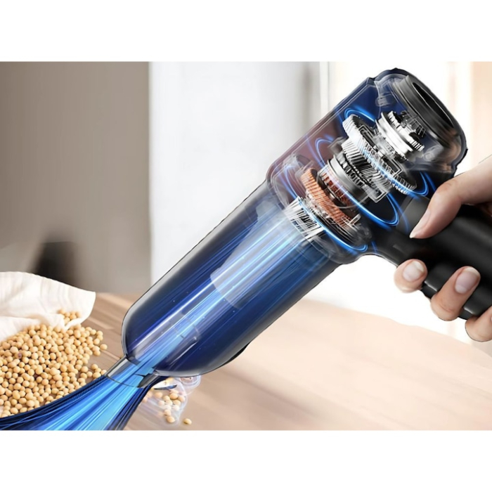 Aspirator portabil fara fir VarioShop®, pentru masina si casa, putere 120 W, aspirare 5000 Pa, 6 duze pentru crapaturi si suprafete delicate, incarcare USB [6]