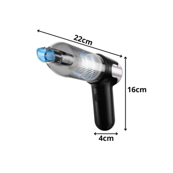 Aspirator portabil fara fir VarioShop®, pentru masina si casa, putere 120 W, aspirare 5000 Pa, 6 duze pentru crapaturi si suprafete delicate, incarcare USB [8]