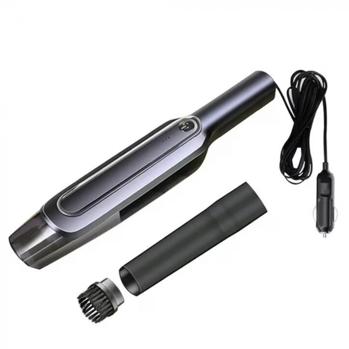 Aspirator portabil pentru casa si masina VarioShop®, Putere 60 W, Compact, Portabil, Filtru HEPA, 2 accesorii de curatare a spatiilor inguste, Incarcare prin USB-C, Autonomie 30 minute, Baterie 4000 m [31]