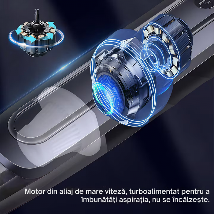 Aspirator portabil pentru casa si masina VarioShop®, Putere 60 W, Compact, Portabil, Filtru HEPA, 2 accesorii de curatare a spatiilor inguste, Incarcare prin USB-C, Autonomie 30 minute, Baterie 4000 m [3]