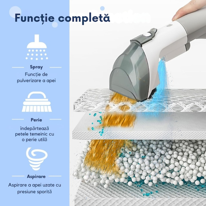 Aspirator portabil pentru covoare si tapiterie 450W VarioShop®, putere de aspirare 11 kPa, rezervor dublu, perii universale, ideal pentru curatarea casei si a masinii [2]