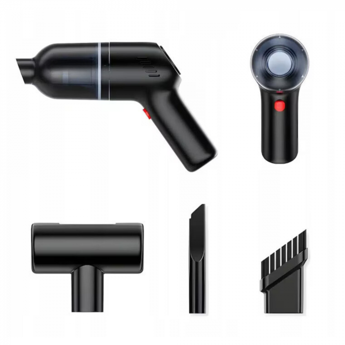 Aspirator Portabil VarioShop® 3 duze incluse, ideal pentru casa si masina, incluse accesorii versatile pentru curatare rapida si eficienta, putere aspirare 8000 PA, baterie 2000mAh, timp de rulare 30 [29]