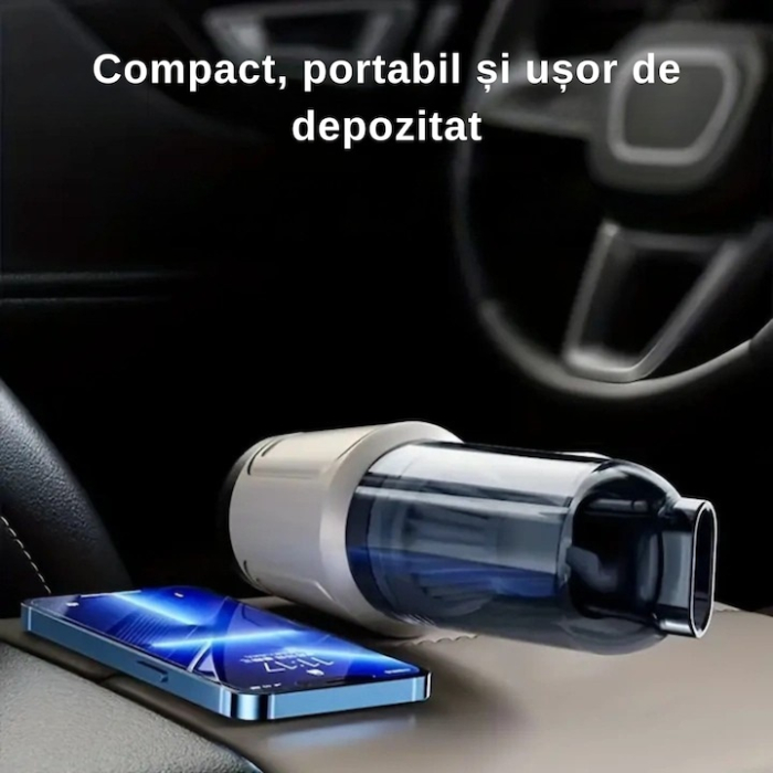 Aspirator Portabil Wireless VarioShop®, 120W, Putere de Aspirare 15000 PA, Motor Rapid 15500 rpm, Filtru Reutilizabil, Functionare Silentioasa 52 dB, USB [5]